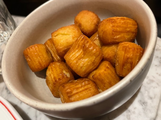 illustrative photo of the pommes duchesse potatoes at Josephine Bouchon