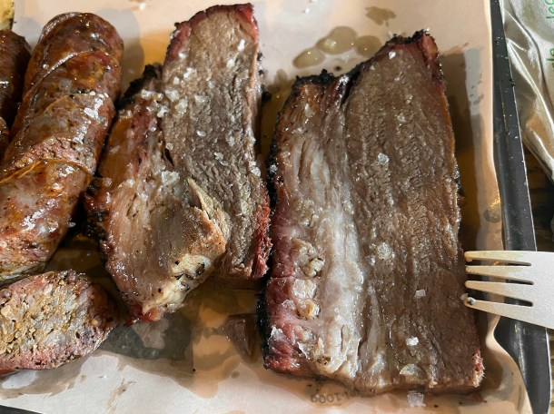 illustrative photo of the barbecued brisket at Burnt Leyton
