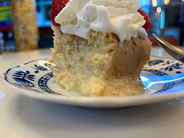 illustrative photo of the pastel tres leches at Guacamoles Peckham Rye