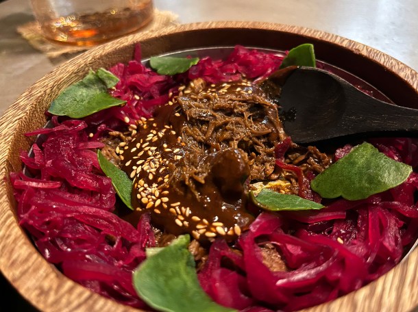 illustrative photo of the beef short rib mole at Fonda