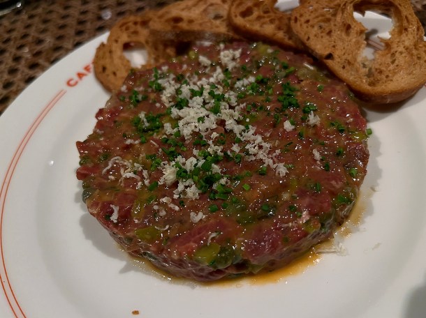 illustrative photo of the steak tartare at Cafe Francois