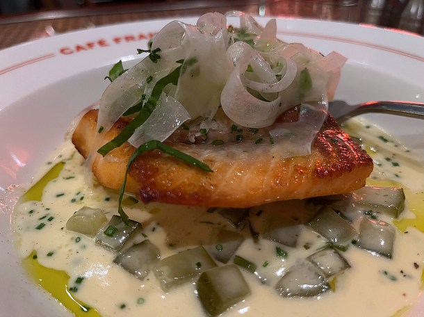 illustrative photo of the trout fish of the day at Cafe Francois