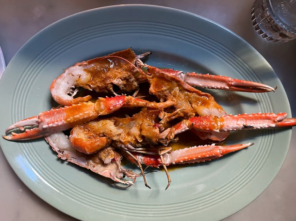 illustrative photo of the langoustines in prawn head butter at Camille