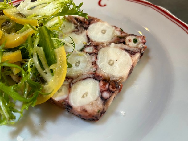 illustrative photo of the octopus terrine at Camille