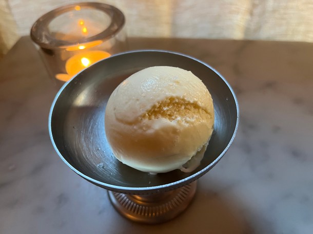 illustrative photo of the thyme ice cream at Camille