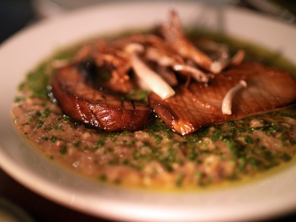 illustrative photo of the wild mushroom rice at Hausu