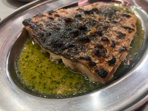 illustrative photo of the grilled barracuda at Singburi Shoreditch