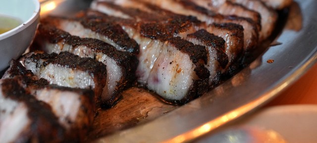 illustrative photo of the grilled pork chop at Singburi Shoreditch